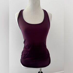 Maroon athletic tank top
